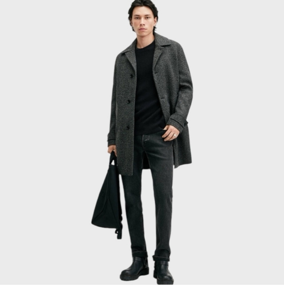 All Saints Black Long Sleeve Men's Light Sweater. - Picture 5 of 12